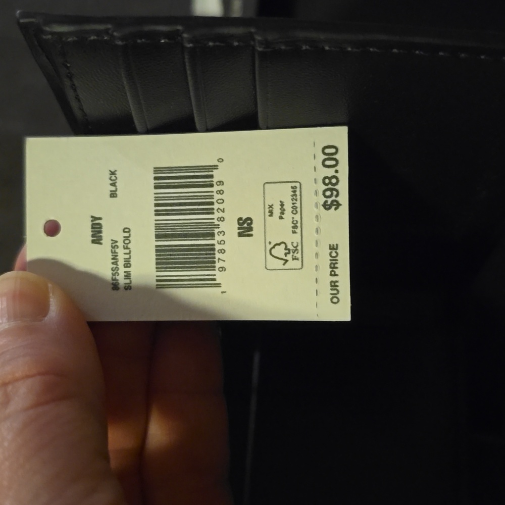 Michael Kors NWT Mens Black Leather Andy Wallet - Picture 5 of 6